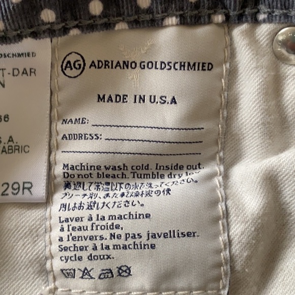 Adriano Goldschmied The Stevie Ankle Polka Dot Slim Straight, Size 29 - Picture 9 of 10